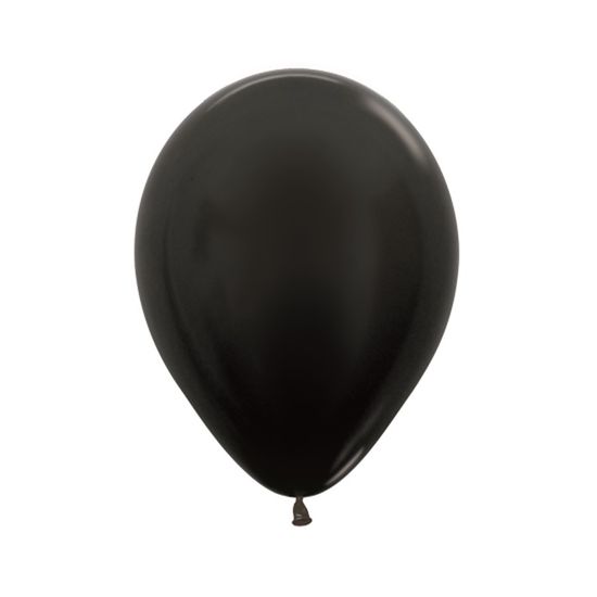 Balão Látex Metal Preto 5