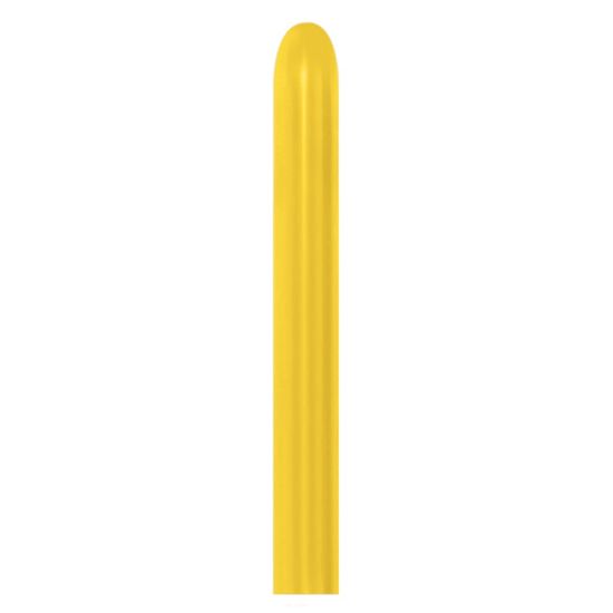 Balão Látex Twist Metal Amarelo 260'' / 5x150cm - 50 Un