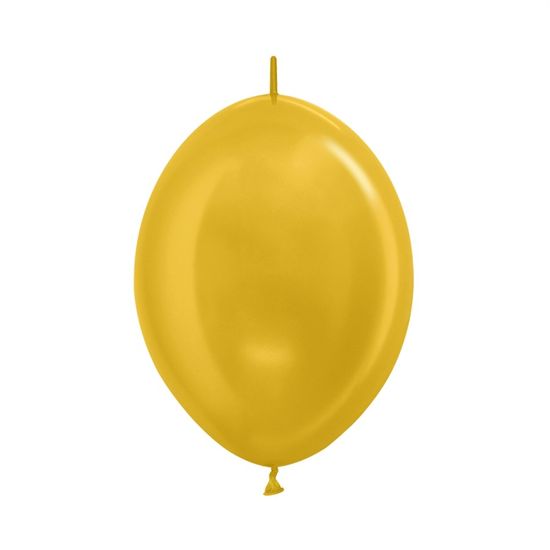 Balão Látex Metal Dourado Lol 12'' / 30cm - 50 Un