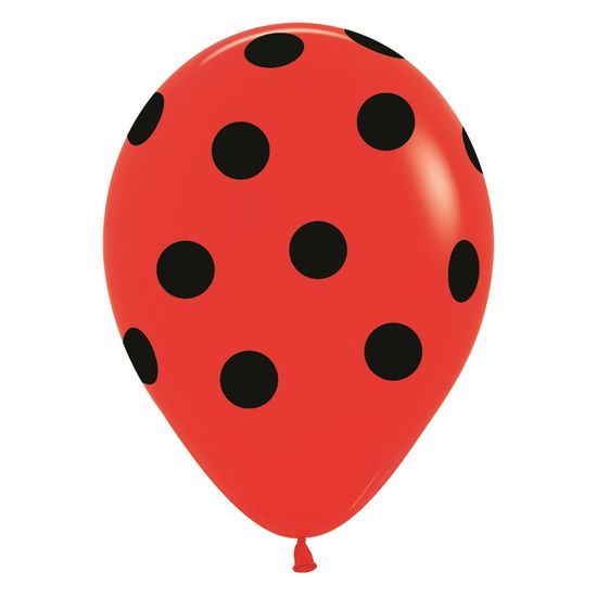 Balão Látex Impressão 360 Fashion Vermelho com Bolinhaso 12