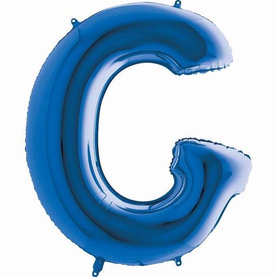 Balão Metalizado Letra G Azul 40'' / 101cm