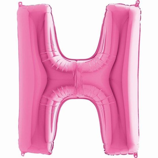 Balão Metalizado Letra H Pink 40'' / 101cm
