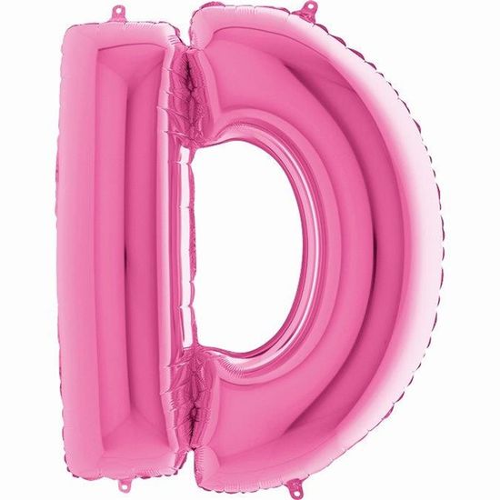 Balão Metalizado Letra D Pink 40'' / 101cm