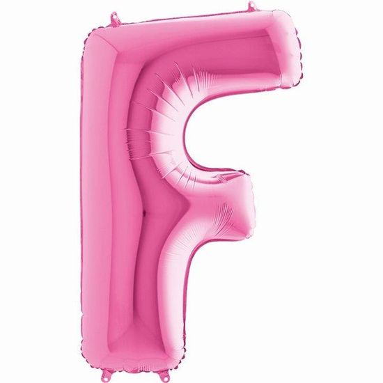 Balão Metalizado Letra F Pink 40'' / 101cm