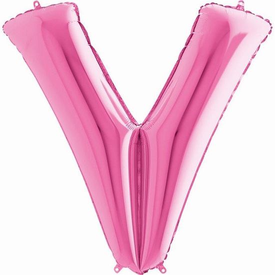 Balão Metalizado Letra V Pink 40'' / 101cm