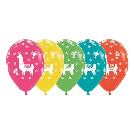 Balão Látex Impressão 360 Fashion Lhama Sortido 12