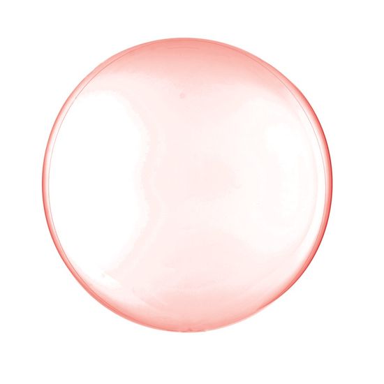 Balão Bolha Clear Vermelho 18