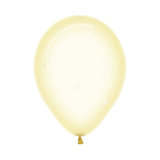 Balão Látex Cristal Pastel Amarelo 5