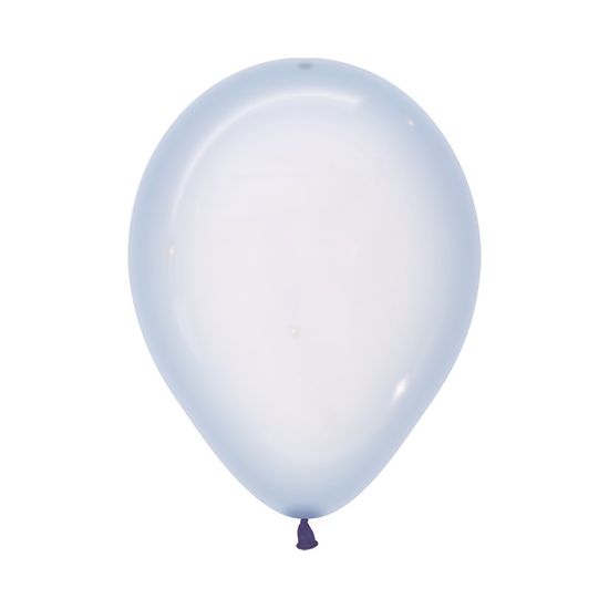 Balão Látex Cristal Pastel Azul 5