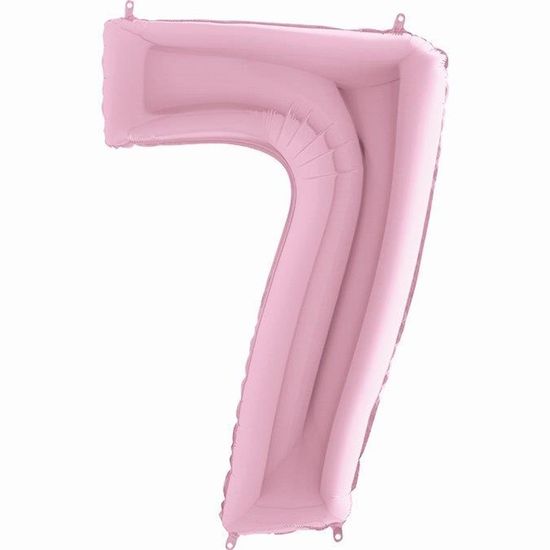 Balão Metalizado Número 7 Pink Pastel 40'' / 101cm