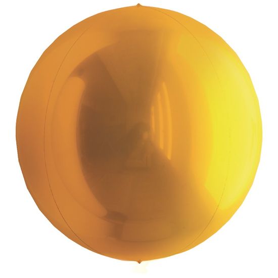 Balão Metalizado Redondo Esfera Ouro 15'' / 38cm