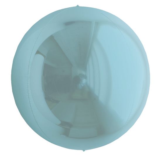Balão Metalizado Redondo Esfera Azul Claro 15'' / 38cm