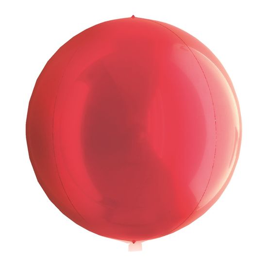 Balão Metalizado Redondo Esfera Vermelho 15'' / 38cm