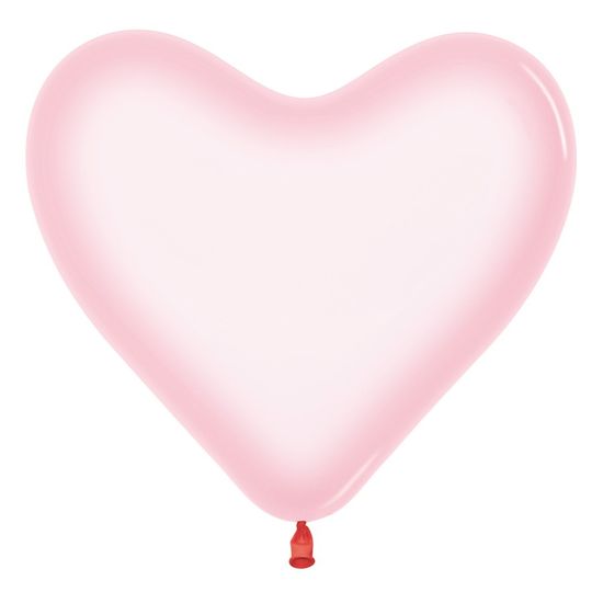Balão Latex Coração Pastel Rosa 12
