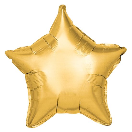 Balão Metalizado Estrela Dourado 18'' / 45cm
