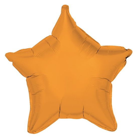 Balão Metalizado Estrela Laranja 18'' / 45cm