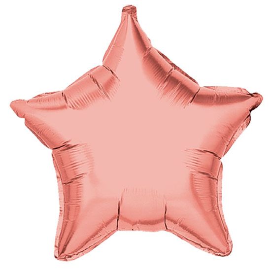 Balão Metalizado Estrela Rosê Gold 24'' / 60cm
