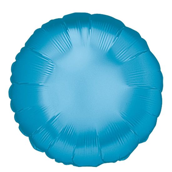 Balão Metalizado Redondo Azul 18'' / 45cm