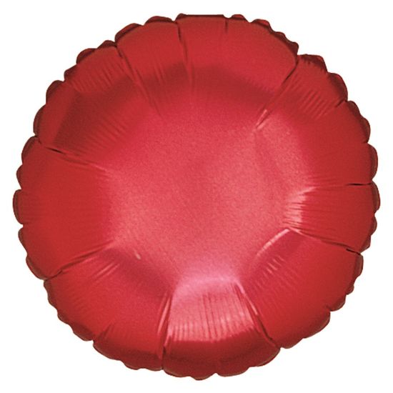 Balão Metalizado Redondo Vermelho 18'' / 45cm