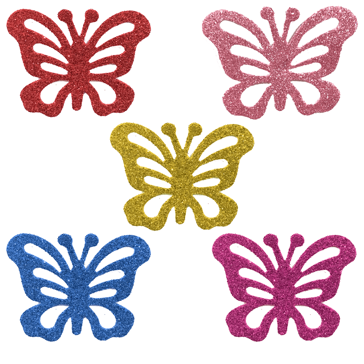 5 pçs topo de bolo decoração borboleta detalhe glitter