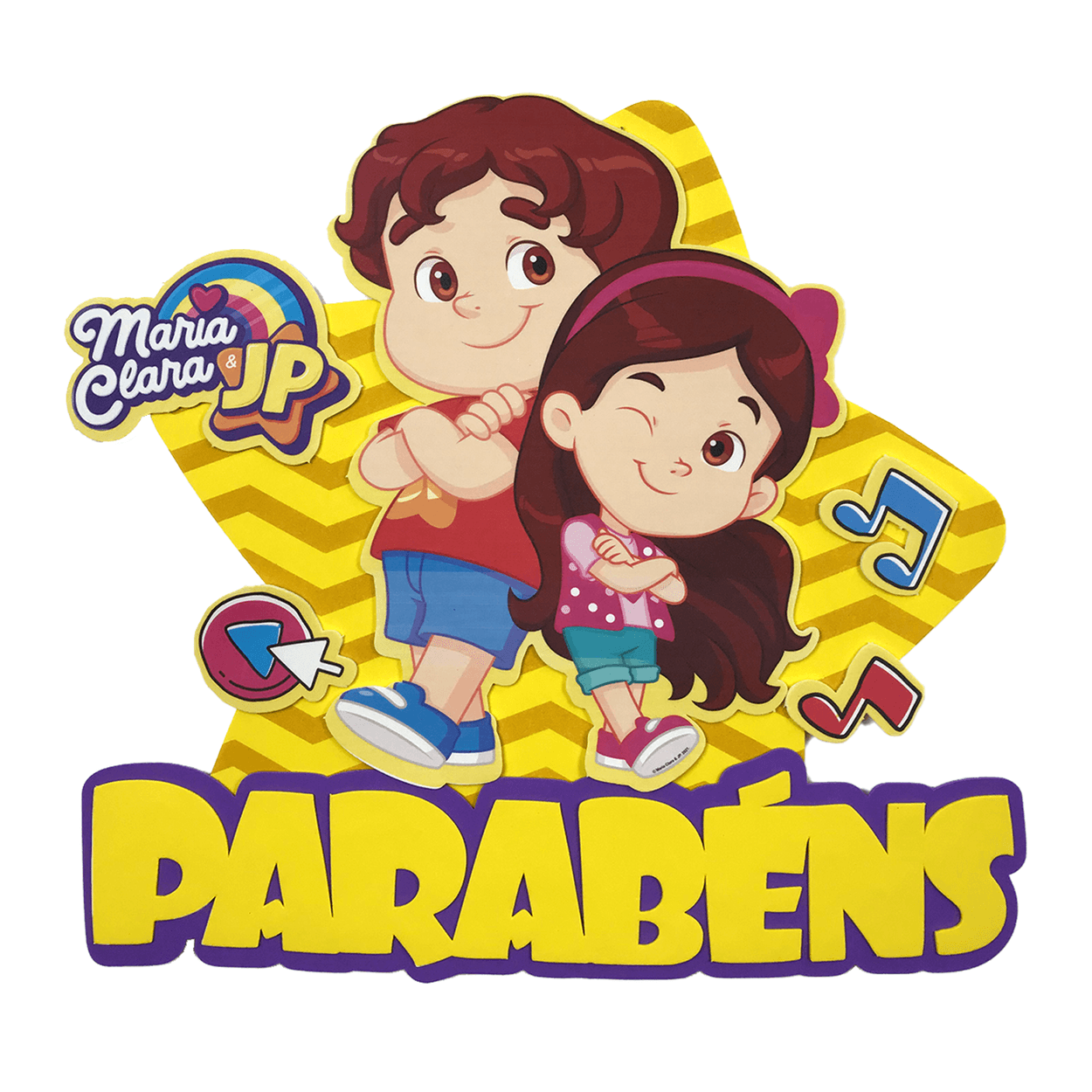 Painel Parabéns para Decoração Festa Maria Clara e JP - 1 Un - Festas da 25 Painel Parabéns para Decoração Festa Maria Clara e JP - 1 Un - Festas da 25