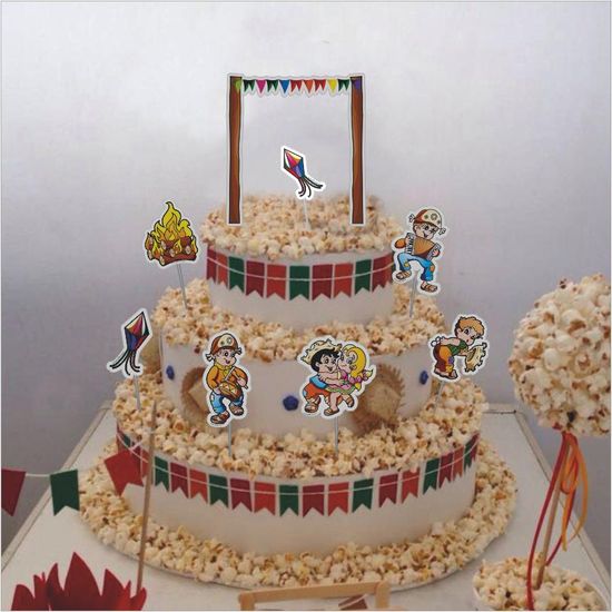 Topo de Bolo Decorativo em Cartonado para Festa Girassol - 1 Un - Festas da  25