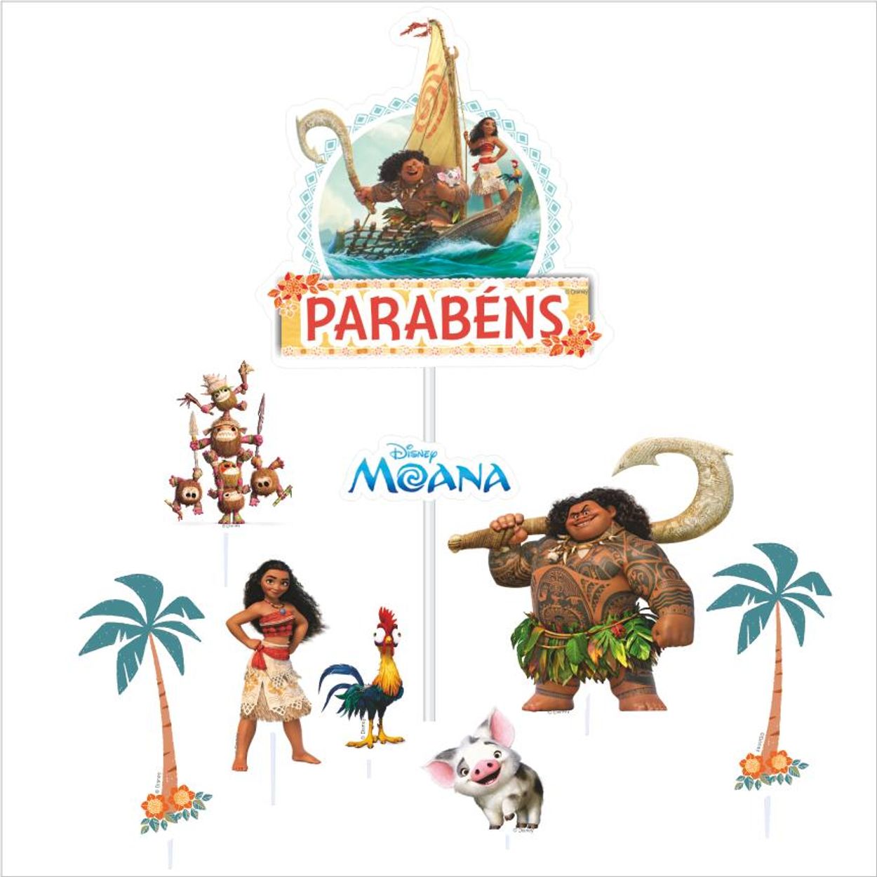 Topo Bolo Decorativo Impresso Festa Moana No Magazine 25 Topo Bolo Decorativo Impresso Festa Moana No Magazine 25