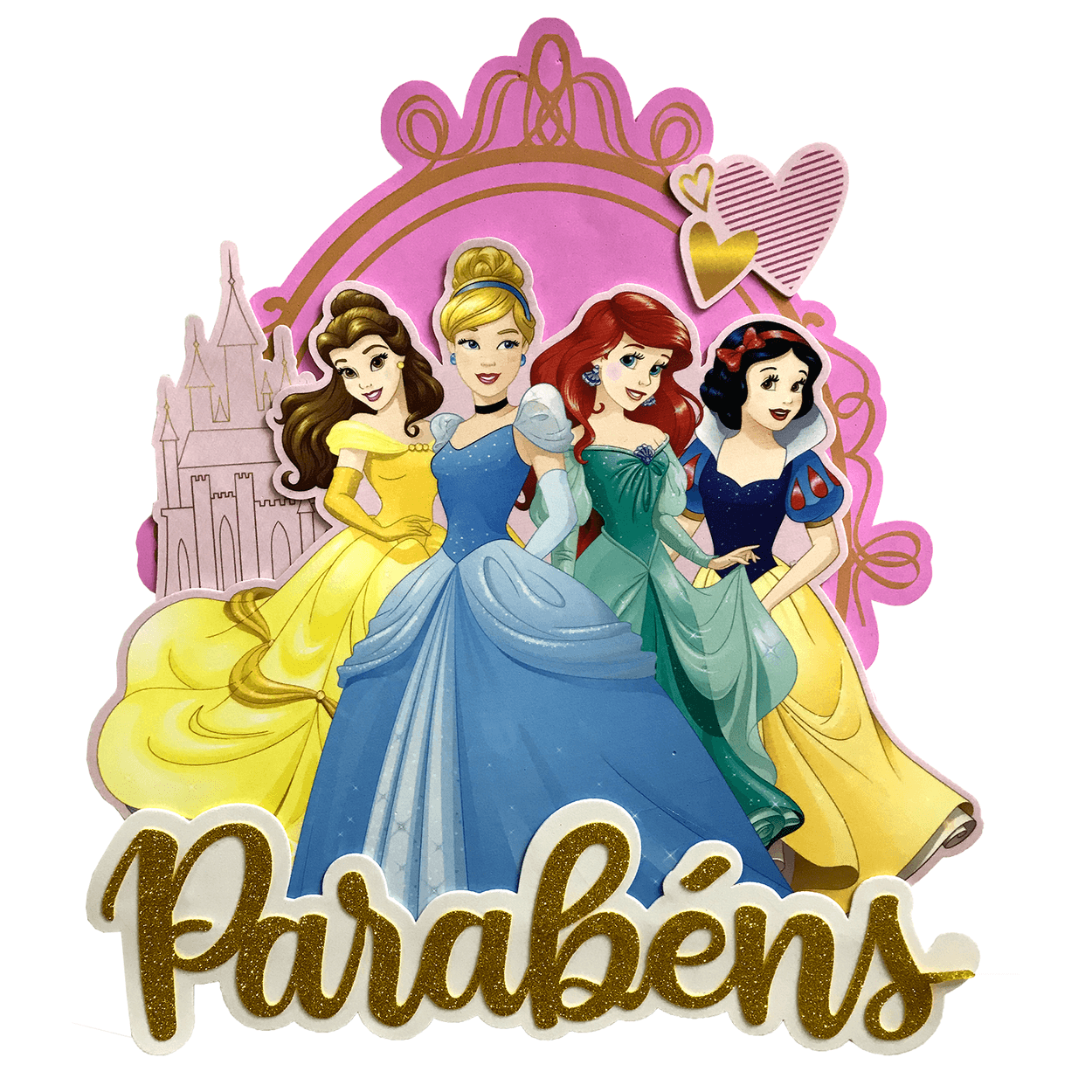 Painel Parabéns para Decoração Festa Princesas em EVA - 1 Un - Festas da 25