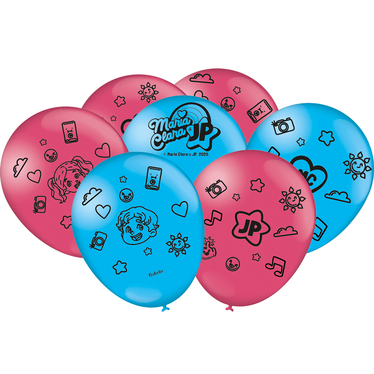 Balão Especial Festa Maria Clara e JP 25 Un Festas da 25 Natal da 25 Balão Especial Festa Maria Clara e JP 25 Un Festas da 25 Natal da 25