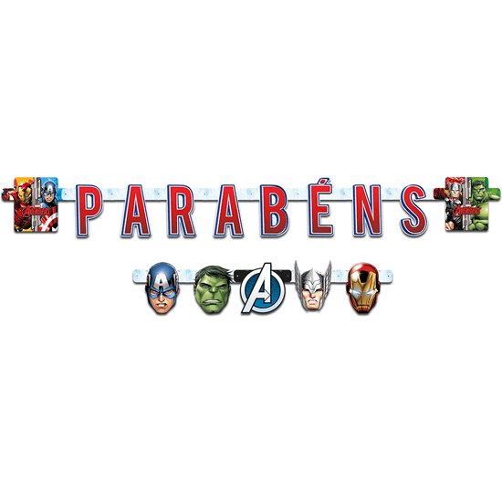 Faixa-Parabens-Vingadores-Animated