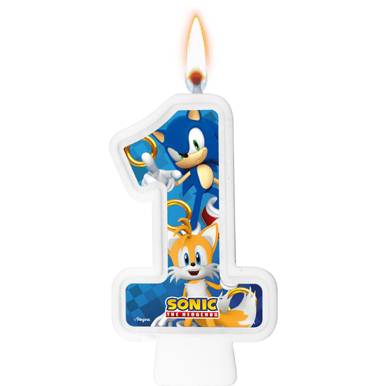 Festa Sonic - Enfeite de Mesa Porta Balão Sonic Tails Amarelo