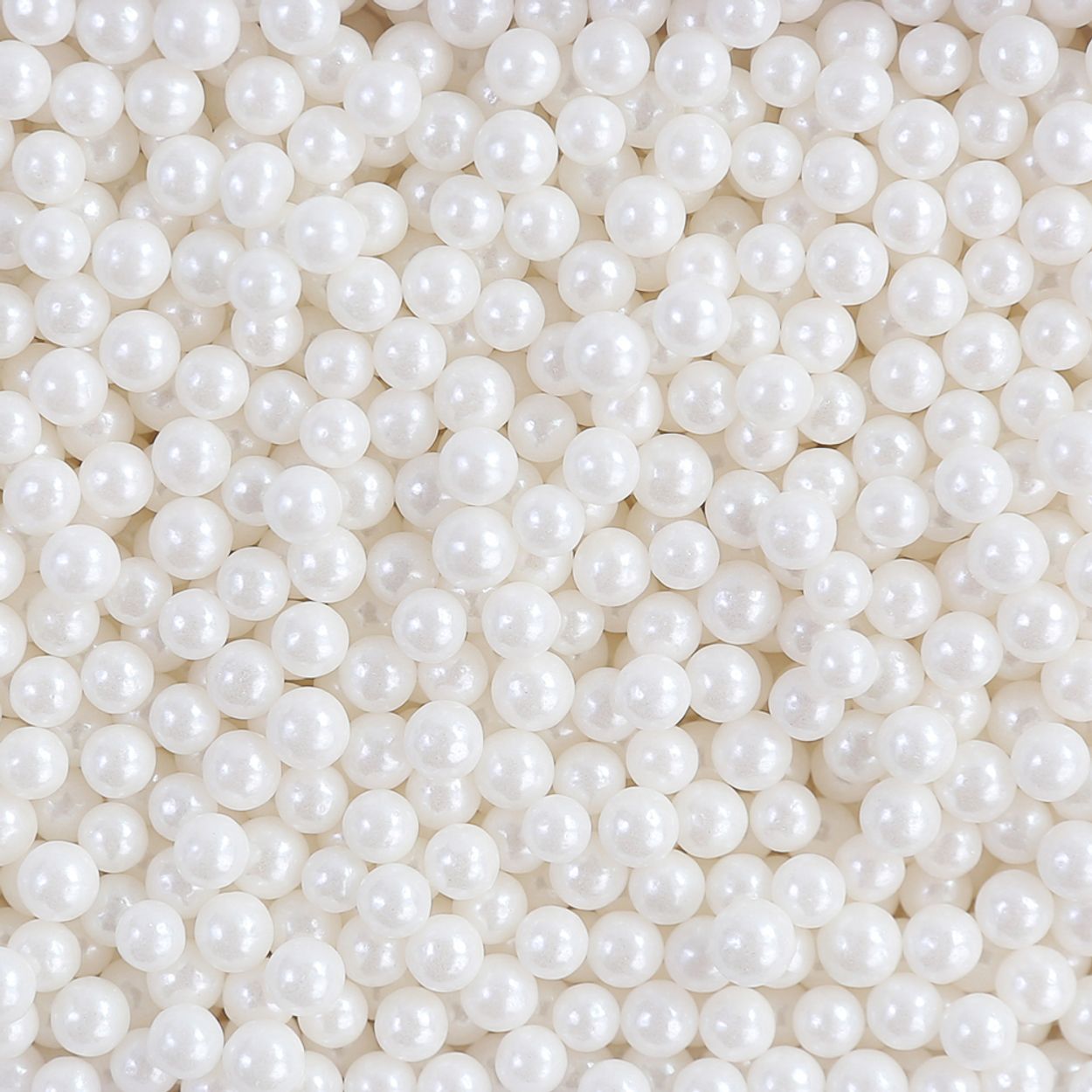 Confeito Sugar Beads Perolizados Branco 4mm 100g Festas Da 25 Festas Da 25 9057