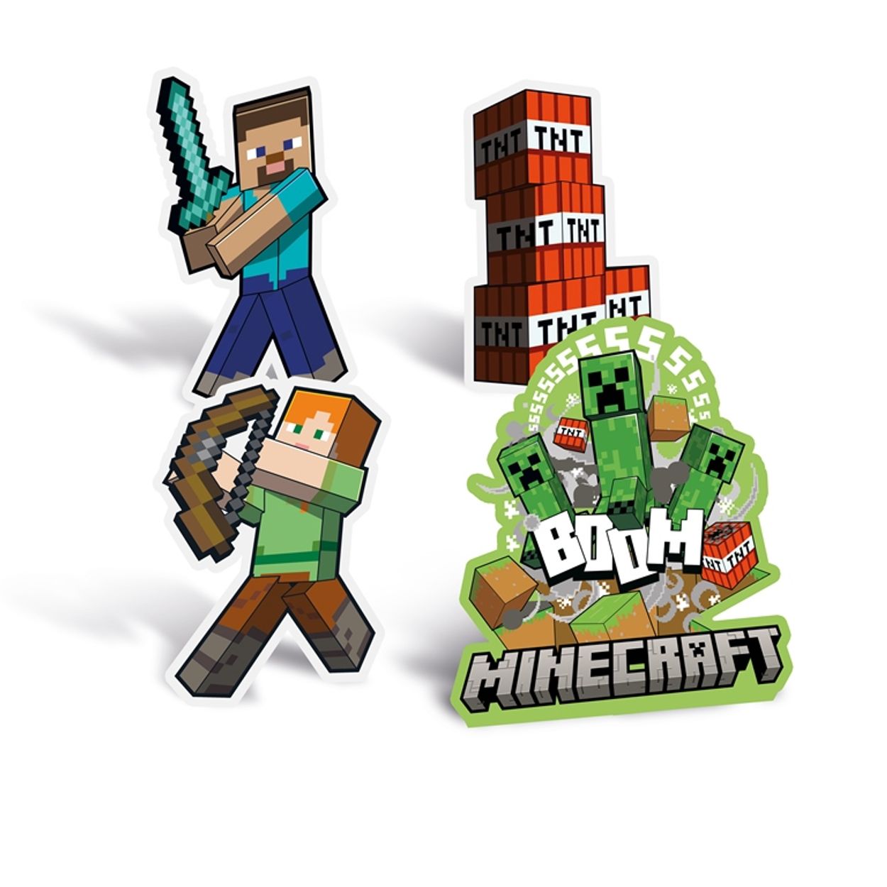 Topo de Bolo Minecraft 5 + 4 Arquivos a Sua Escolha