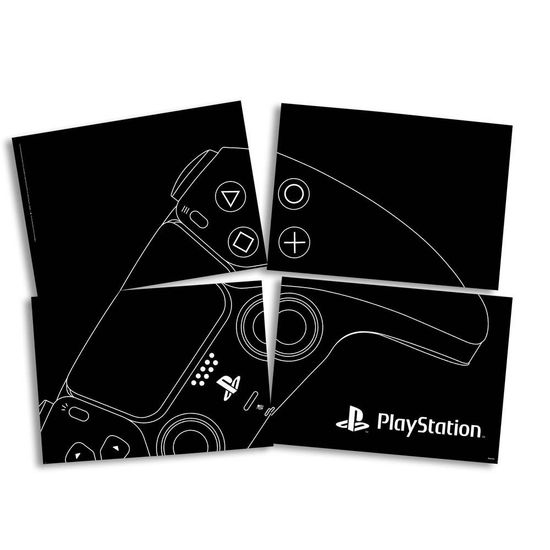 Painel 4 Lâminas PlayStation 5 - Festcolor - 1Un