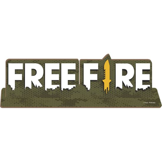 MDF Enfeite de Mesa Free Fire - Festcolor - 1Un