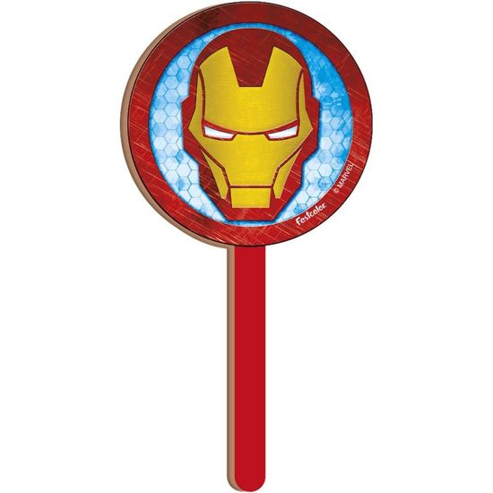 MDF Pick Decorativo Homem de Ferro Avengers - Festcolor - 1Un