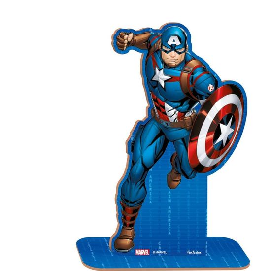 MDF Personagem P Capitão América Avengers - Festcolor - 1Un