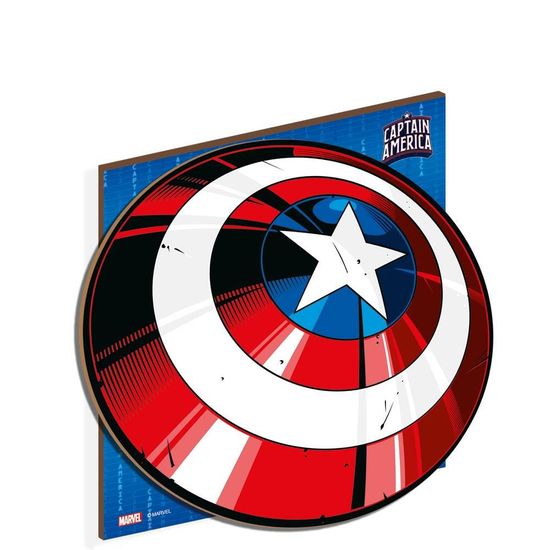 MDF Quadro Decorativo Capitão América Avengers - Festcolor - 1Un