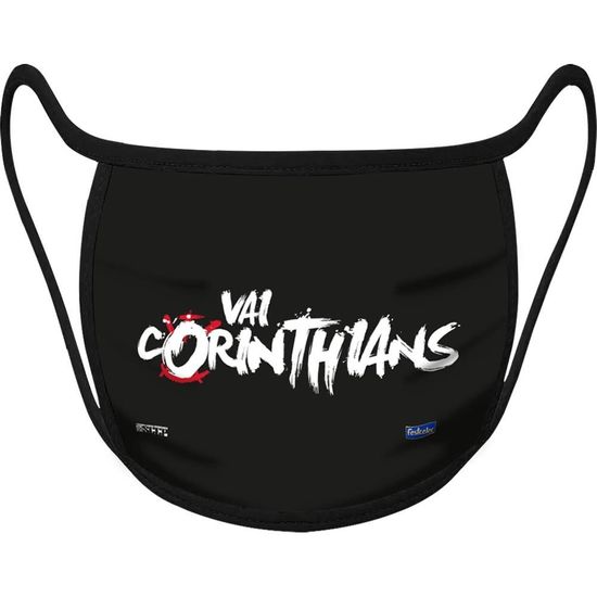 Máscara de Proteção Preta Corinthians - Festcolor - 1Un