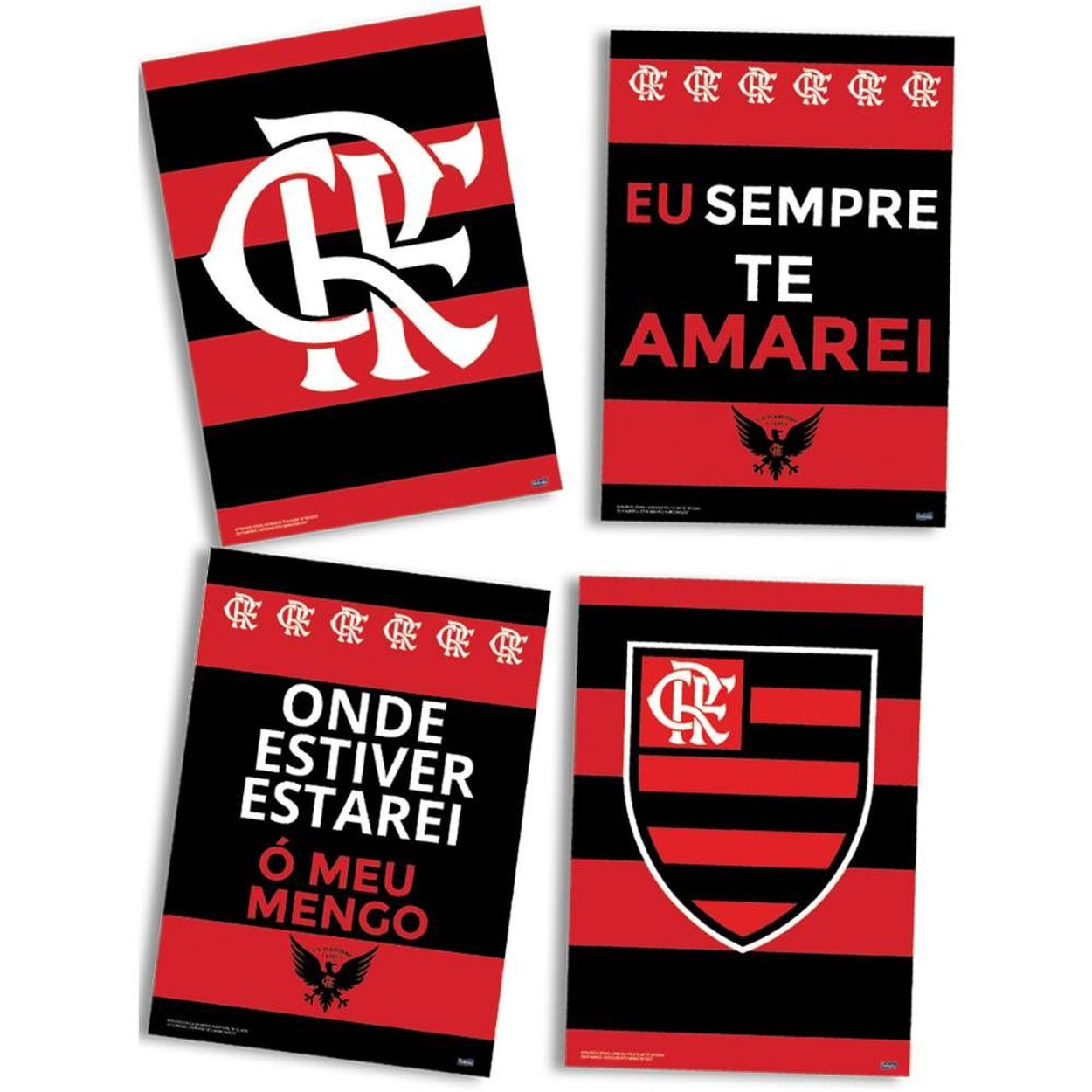 Quadros Decorativos Flamengo - Festcolor - 04Un - Festas da 25