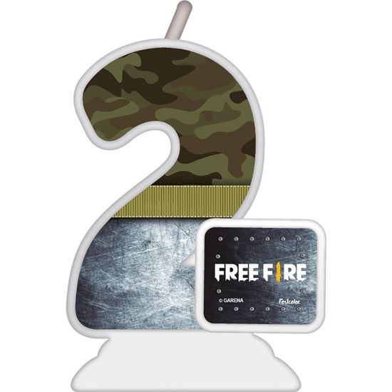 Vela Temática Free Fire Nº 2 - Festcolor - 1Un