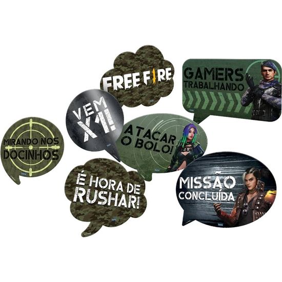 Kit 30 Itens Festa Personalizada Lembrança Free Fire