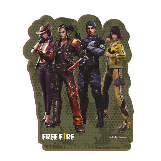 MDF Personagem M Quarteto Free Fire - Festcolor - 1Un