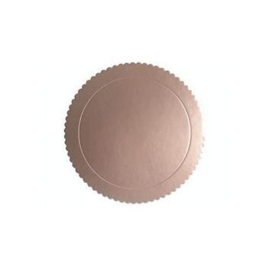 Cakeboard 35cm Rose Gold - Silver Plastic - 1 Un