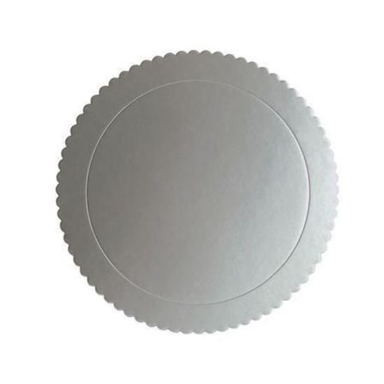 Cakeboard 28cm Prata - Silver Plastic - 1 Un