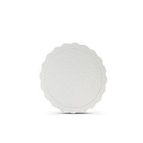 Cakeboard 24cm Branco - Silver Plastic - 1 Un