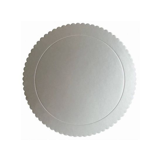 Cakeboard 24cm Prata - Silver Plastic - 1 Un