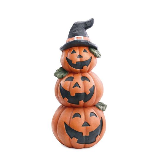 Trio Abóboras Fantasma para Decoração de Halloween - Cromus - 1Un