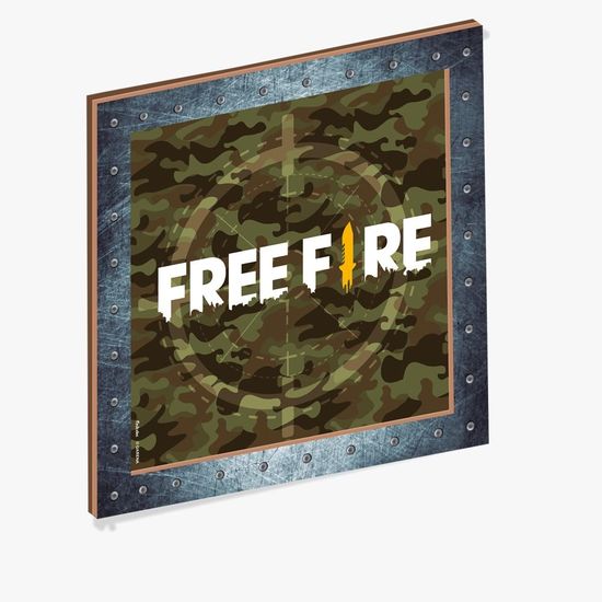 MDF Quadro Decorativo Alvo Free Fire - Festcolor - 1Un