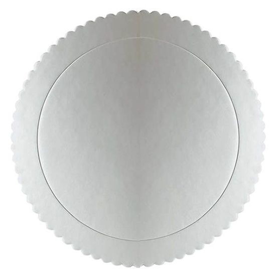 Cakeboard 28cm Branco - Silver Plastic - 1 Un